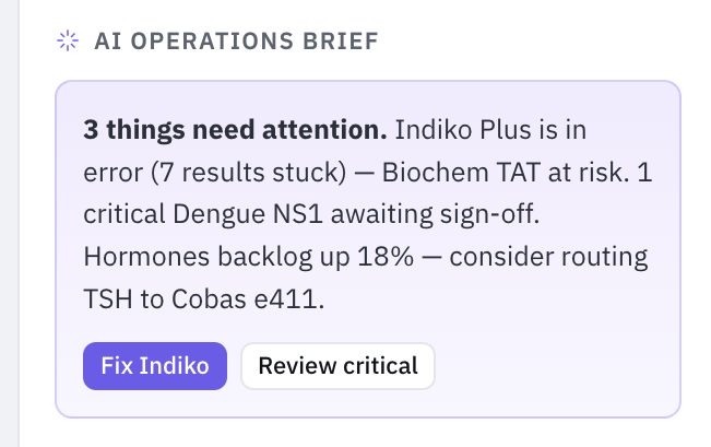 Operations brief — what needs attention now